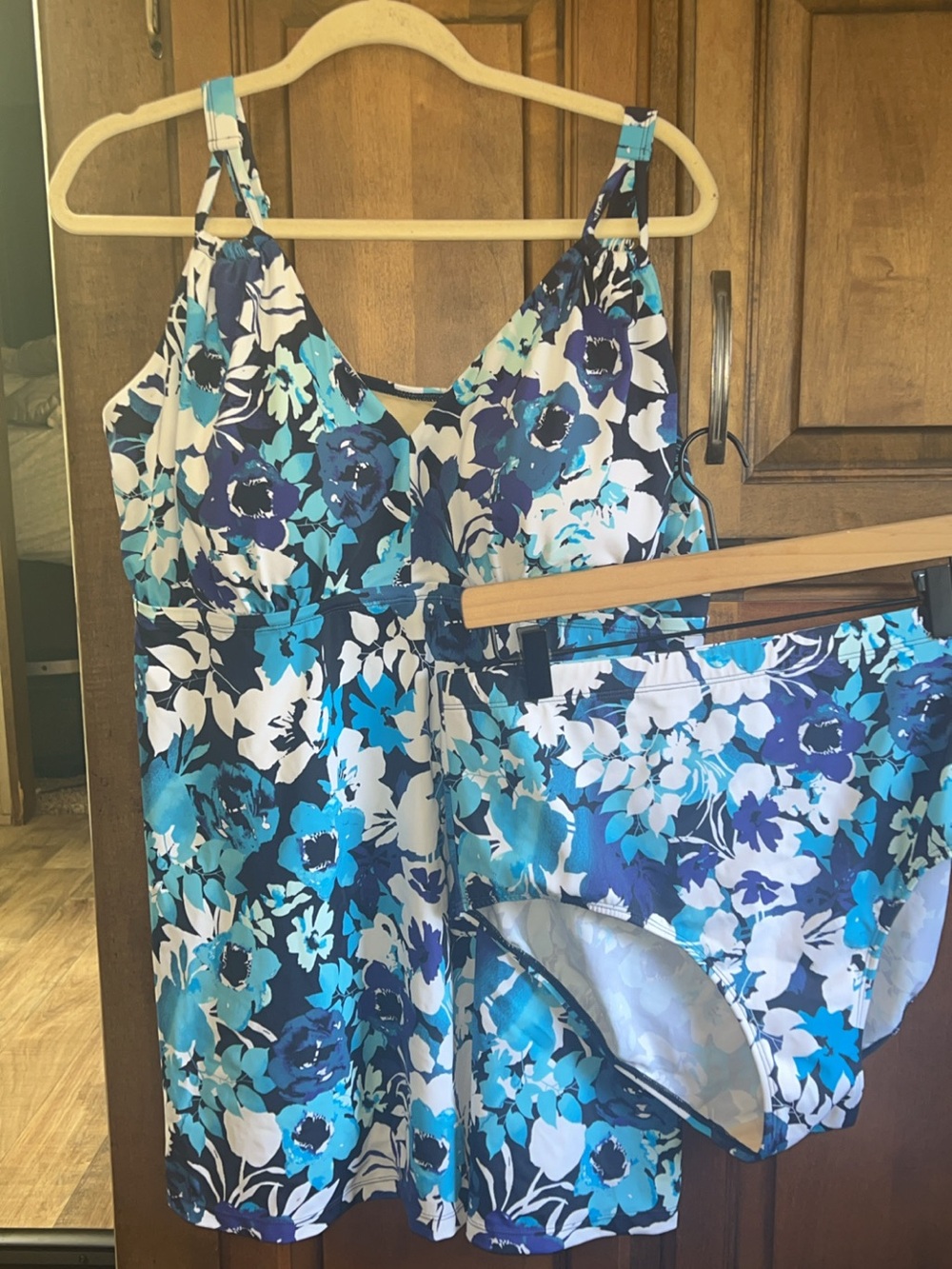 Swimsuits For All Floral Tankini Set 2PC Size 20 NWOT - Picture 2 of 12